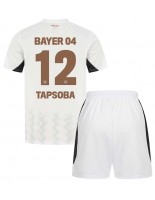 Bayer Leverkusen Edmond Tapsoba #12 Venkovní dres pro děti 2024-25 Krátký Rukáv (+ trenýrky)